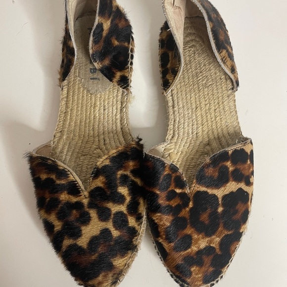 Manebi 40 Shoes Leopard Print Calf Hair Espadrilles Flats Slip On $180 - Picture 8 of 13